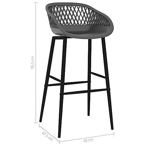 Chaises de comptoir lot de 4 avec assise confortable dossier bas - 8