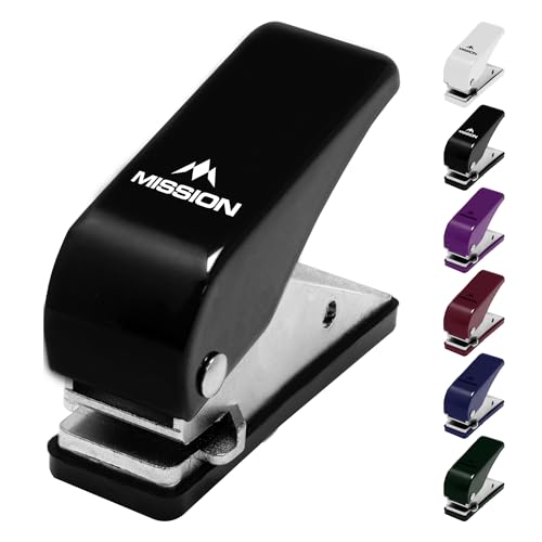 Mission Darts | Flight Punch | Pocket Size | Easy to Use Tool | Multiple Colours Available. (Black)