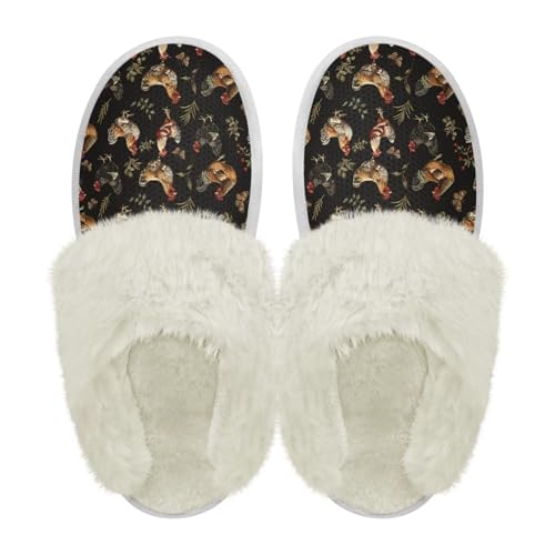 Howilath Warm Hummingbird Womens Slippers Non-Slip House Shoes Closed Toe Fuzzy Slippers for Indoor Outdoor2