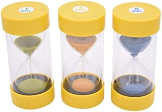 Sand Timer Set, Child Safety Hourglass, 3 Pack, 1, 3 and 5 Minute Timers Classroom Game Home Office Decoration, Time Management Assistant, Creative Gift, Living Room Office Decoration
