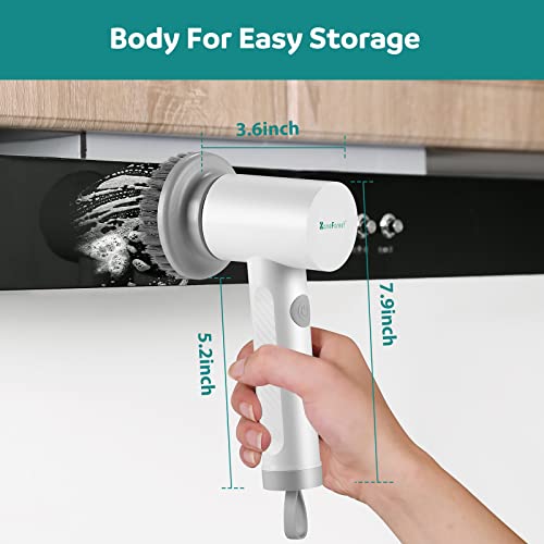 Zaneforest Electric Spin Scrubber, Electric Cleaning Brush With 3 Brush Heads,Bathroom Handle Cordless Scrub Brushes,Shower Cleaning Brush/Bathtub/Kitchen/Sink #TOP4