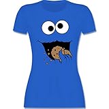 krümelmonster t shirt Kekse-Monster - ob als witziges Shirt für Fans von Trickfilm-Serien oder als lustiges Gruppen-Kostüm, das Cookie-Monster Motiv ist für Erwachsene, Kinder und Babys perfekt und erinnert an das Krümelmonster