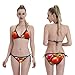 WZYWHJ Colorful Tomatoes Picture Ladies' Triangle Bikini Swimsuit Two-Piece Set, Sexy Suspender, Playful Print