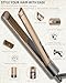 KUSNCA Professional Titanium Flat Iron, Hair Straightener and Curler Iron 2 in 1, Negative Ion Straightening, Dual Voltage Travel Pack, Front Anti-Scald Function, LCD 230°F-450°F, 1 Inch (Gold)
