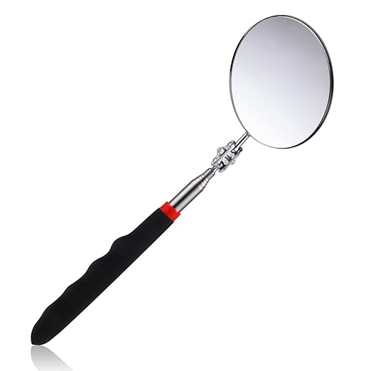 Telescoping Inspection Mirror, Circular Telescopic Mechanics Mirror