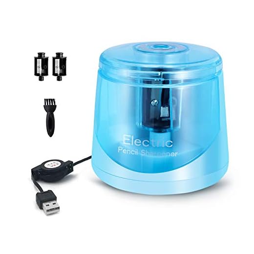 Electric Pencil Sharpener, Small and Portable Pencil Sharpener For NO.2 Pencils and Colored Pencils, Auto Feature and Durable for Classroom, Home and Office, USB Cable Included