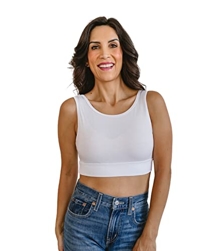 Image of Women Tank Top Cami Layering HALFTEE Tank Sleeve Tee | Demi Crop Undershirt for Women & Teens XS-6X