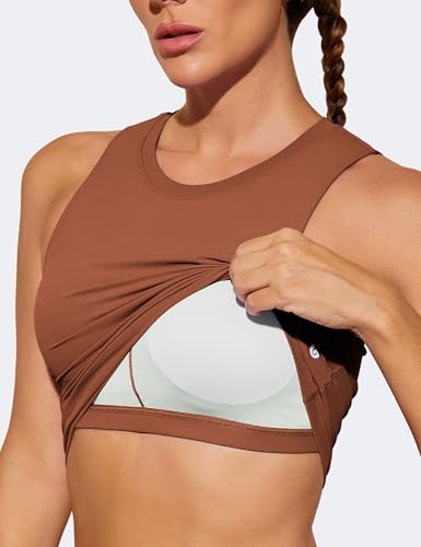 Image of Natural Feelings Nudi Sports Bras for Women Removable Padded Yoga Tank Tops Sleeveless Fitness Workout Crop Tops