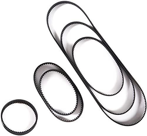 ALAMSCN 6PCS Closed Loop Timing Belt 110mm 122mm 158mm 200mm 300mm 400mm + 2PCS GT2 Timing Belt Pulley 20 Teeth 5mm Bore for 3D Printer