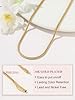 FOCALOOK Snake Chain Necklace, 2mm Thin Chains 20", Gold Necklaces for Women Men, Stainless Steel Durable Waterproof Hypoallergenic Jewellery for Layering or Pendant, Gift for Girlfriend #4