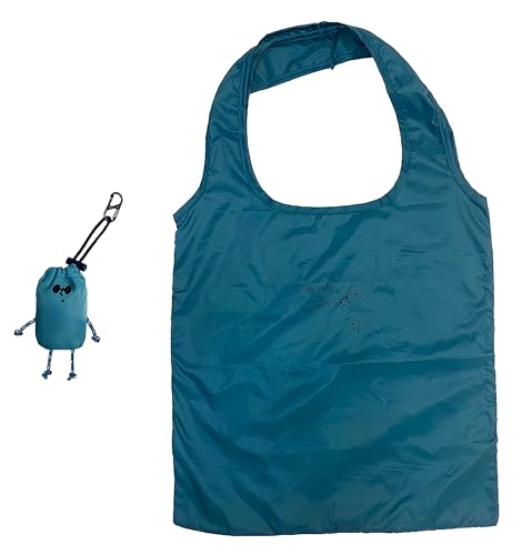 [SMILER] エコバッグ IN キーホルダー ECO BUDDY BAG 折り畳み バッグチャーム コンパクト 相棒 買い物バッグ 肩掛け おしゃれ 撥水 軽量 男女兼用 (ターコイズ)の商品画像（Amazon）