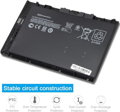 Lapcare BT04XL 14.8V 52WH Notebook Battery for HP EliteBook Folio 9470 9470M 9480m Ultrabook BT04 BA06 HSTNN-IB3Z HSTNN-I10C 687945-001 H4Q47AA... - Image 5