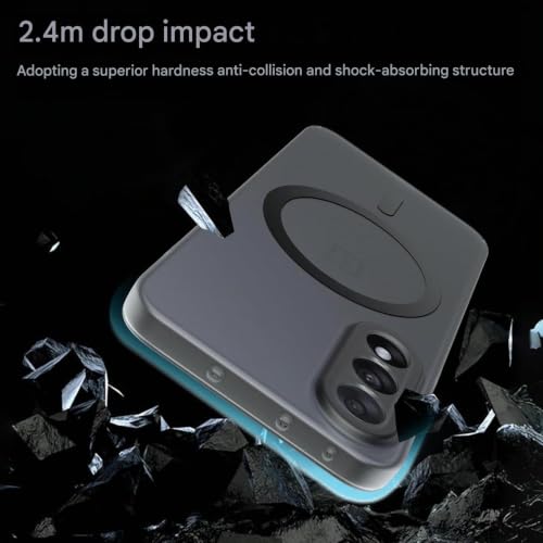 Image of DIZORO Matte Case for Oneplus Nord Ce6 Lite Compatible with MagSafe, Camera Lens Full Protection, Shockproof Translucent Frosted TPU Soft Phone Cover, Anti-Fingerprint (Black)