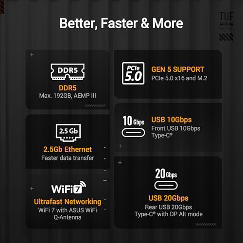 TUF Gaming B860-PLUS WiFi B860 LGA 1851 ATX Scheda madre - Scheda madre - Immagine 4