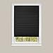 Achim Home Furnishings 1-2-3 Vinyl Room Darkening Temporary Pleated Window Shade, 36" by 75", black, 36 X 75"