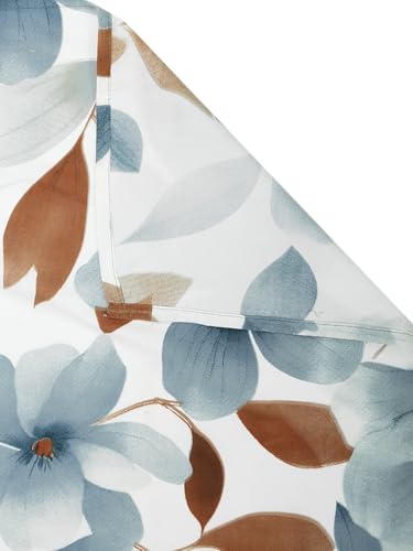 Image of ROSARAHOME 180 TC Microfiber Flat Queen Size Double Bed Bedsheet with 2 Pillow Cover| Bedsheet:240cmx225cm Pillow Covers:45cmx70cm,Floral Multicolor