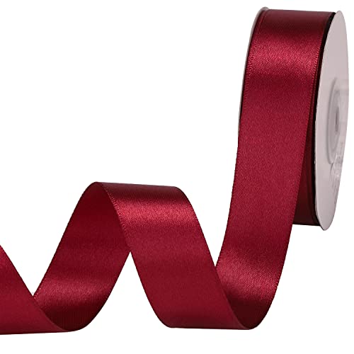 Ruban de satin double face 2,5 cm anti-pli pour arrangements floraux - 2