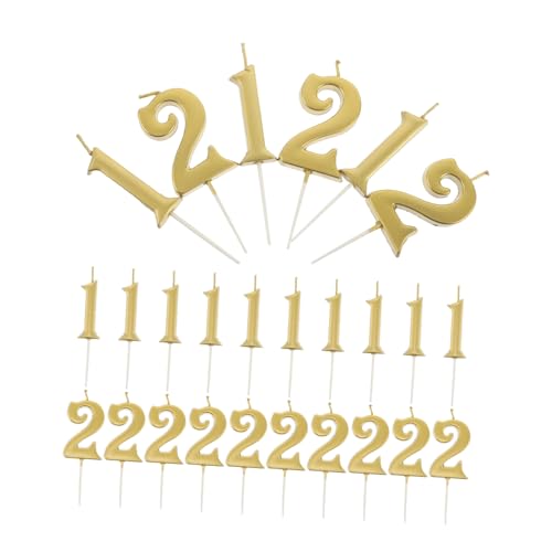 Ciieeo Birthday Number Candles for Cake Flashing Birthday Party Decorations for Twenty-First Years Old