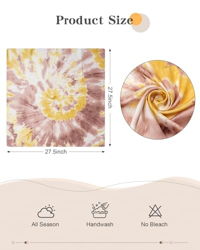 Molans 27.5 Inches Silk Hair Scarf for Women,3Pcs Square Satin Head Scarves,Vintage Bandanas for Neckerchief Handbags3