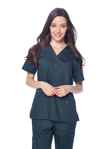 Image of Dagacci Scrubs Medical Uniform Women and Man Scrubs Set Medical Scrubs Top and Pants
