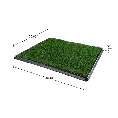 Petmaker PET6199 Artificial Grass Puppy Pee Pad For Dogs And Small Pets - 20X25 Reusable 4-Layer Training Potty Pad With Tray thumb #1