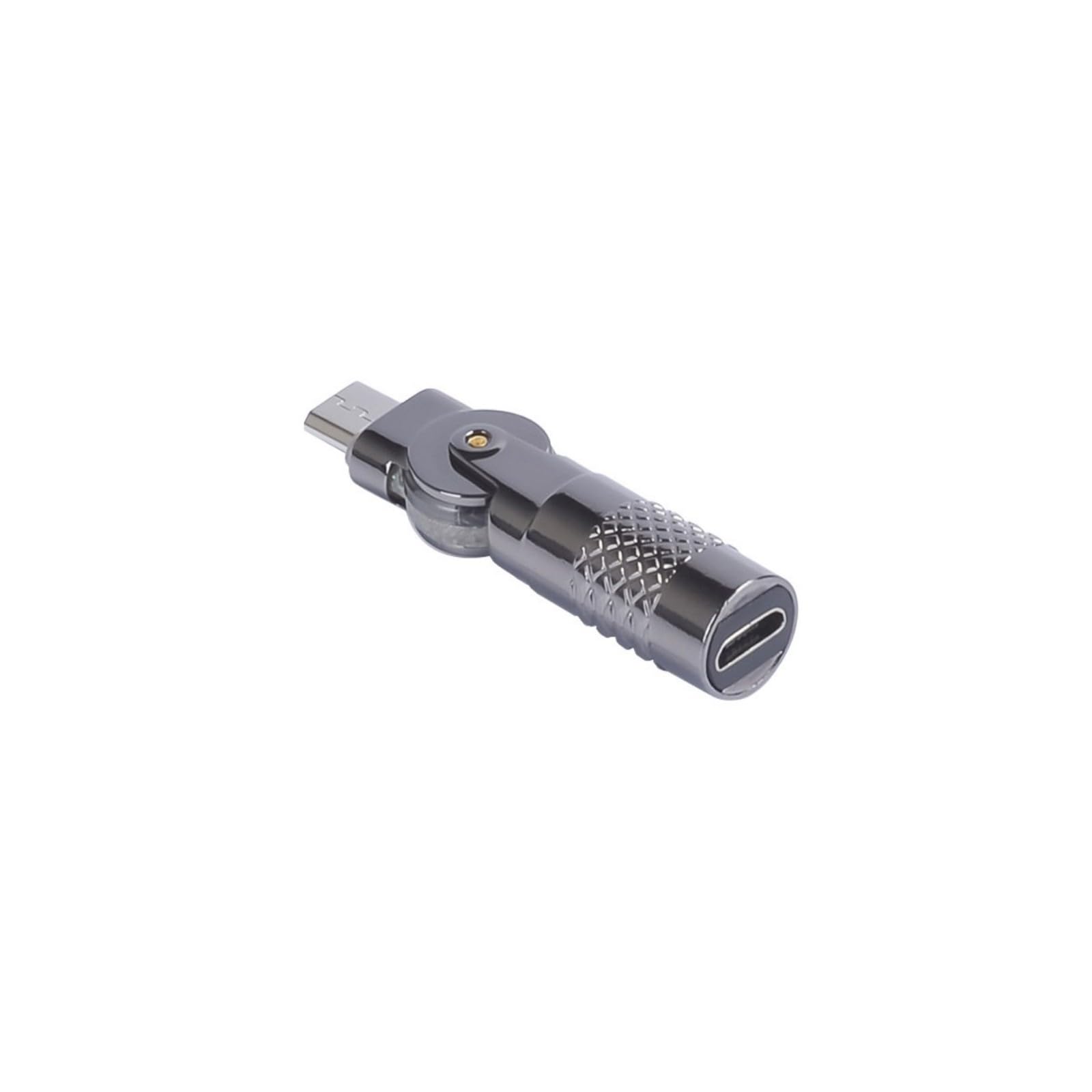 Maxtonser Type C/USB To Type C/USB Right Angled Adapter Aluminum 90 Degree for Cameras Headphones 60W Fast Charging Data Transfer