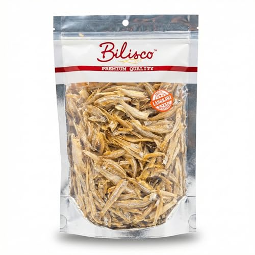 Getrocknete Sardellen (Ikan Bilis Putih Kopek) 200g - Malaysischer Trockenfisch - Ideal für Sambal, Nasi Goreng & Asiatische Küche - Wiederverschließbarer Beutel