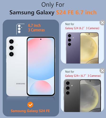Fntcase CA-QW2H1-SS24FE-01 For Samsung Galaxy S24-Fe Case: Dual Layer Protective Heavy Duty Cell Phone Cover | Shockproof Rugged thumb #1