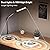 AmazLit LED Desk Lamp with Clamp, Desk Light, Adjustable Brightness & Color Temperature, Modern Architect Clip on Lamp with Memory & Timer Function, Clamp Light for Study, Work, Home, Office, 15W