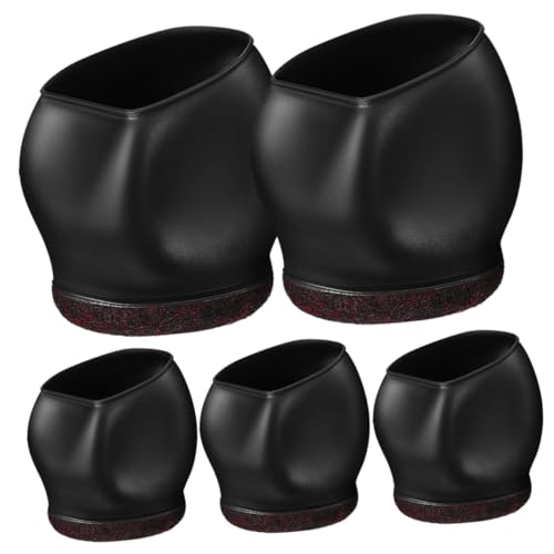 NOLITOY 5pièces Couvre roulettes De Chaise Housses Flexibles TPE Antidéformation Silence Et Mobilité Bureau Installation sans Outil