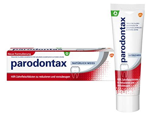Parodontax Naturalmente, dentifricio bianco, 75 ml, aiuta a ridurre e prevenire il sanguinamento delle gengive