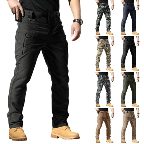 Genérico pantalones militares hombre, Pantalones de Trabajo Hombre Elasticos Cargo Pantalon para Trekking Senderismo Funcional Montaña Escalada Pantalones Militares Tácticos de Camuflaje