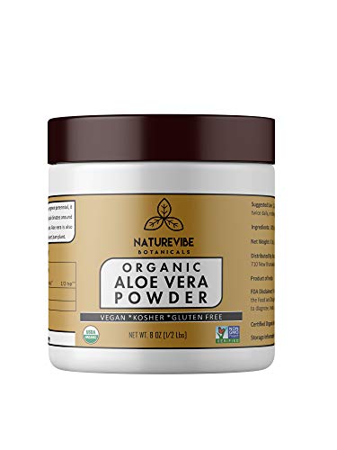 Organic Aloe Vera Leaf Powder (8 Ounce) - Aloe Barbadensis - USDA Certified