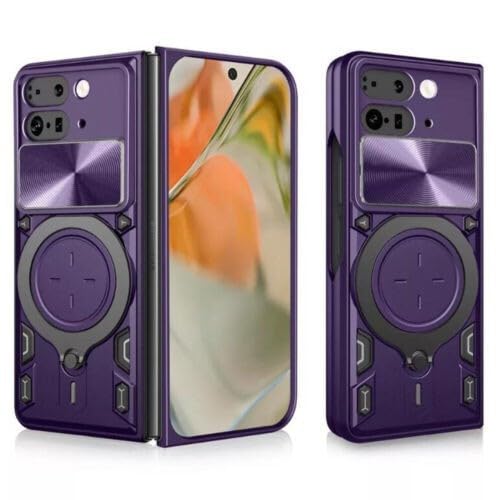 Coque Google Pixel 9 Pro Fold idéale pour visionnage vidéo avec anneau violet