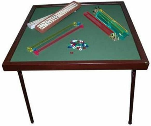 ARC-POWER for Fold Up Folding Square Family Home Card Game Gaming Table with Green Felt