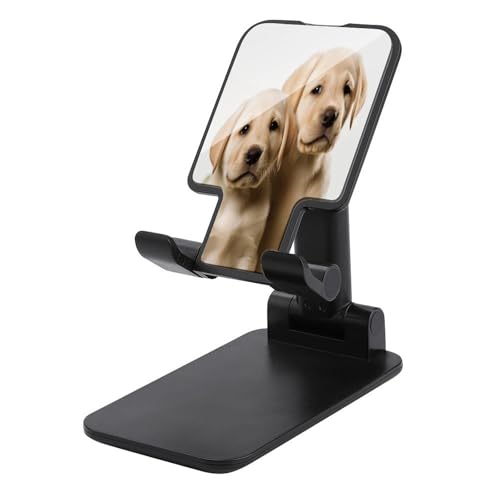 Supporto per telefono cellulare per scrivania divertente Labrador cucciolo di cane stampa supporto per pieghevole portatile regolabile in altezza e angolo per