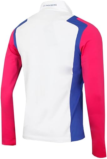 J.Lindeberg Mens Lukas Quarter Zip Mid Layer Soft Golf Sweater
