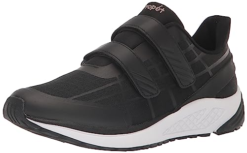 Propet Women's One Twin Strap Cross Trainer, Black/Grey, 6.5 X-Wide