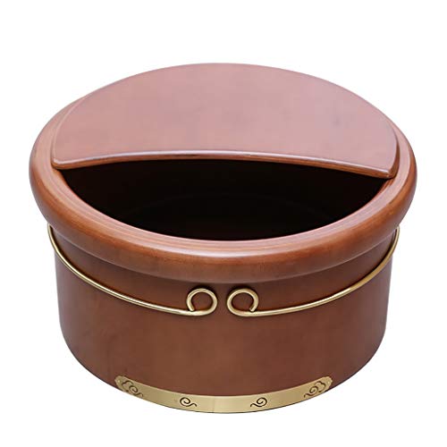 Spa de pies de madera tipo barril para pedicura
