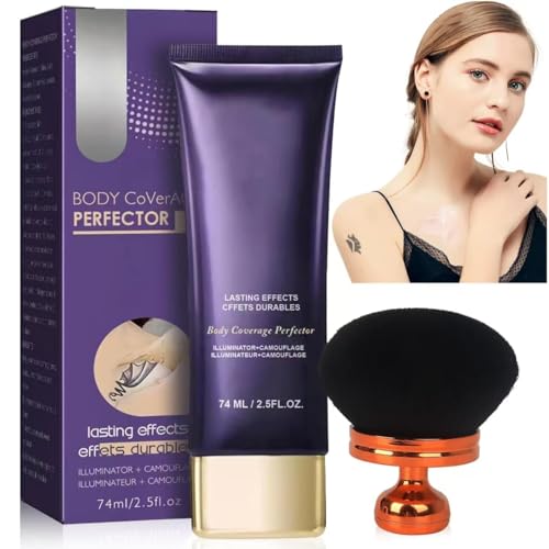 All Over Complexion Perfector mit Pinsel Body Coverage Perfector für Bein Tattoo Abdeckung Wasserfest Bein Make up Wasserfest mit Make-up-Pinsel