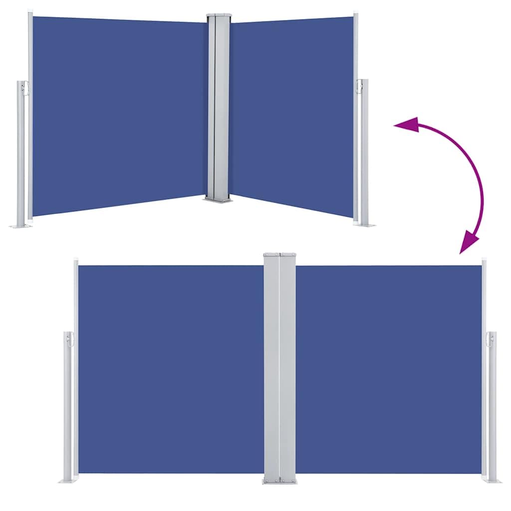 VidaXL Toldo Lateral Retráctil Para Patio De 140x1000 Cm, Pantalla De Tela De Lona Con Revestimiento PU, Antracita, Estructura De Hierro, Ideal Para Terraza Y Jardín