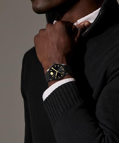 Movado Bold Access Men's Quartz Watch, Swiss Movement, Leather Strap, Water-Resistant up to 3ATM, Classic Timepiece - Gift for Him - 41mm