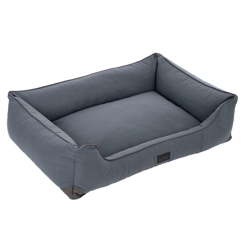 Modern Living Hundebett Skara | Bequemes Bett für mittelgroße bis große Hunde | Dickes Kissen mit Memory-Foam-Flocken für maximalen Schlafkomfort (dunkelgrau, M - 100x70x21cm)