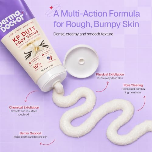 Image of DERMAdoctor KP Bump Eraser Vanilla Body Scrub, Keratosis Pilaris, 2oz