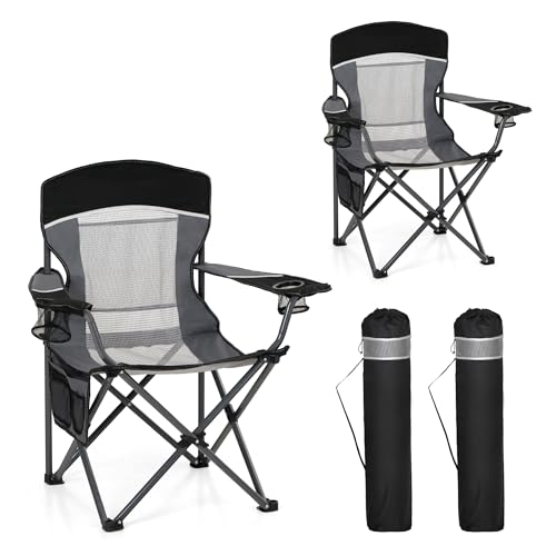 HIGH POINT SPORTS Portable Mesh Back Camping Folding...