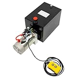 15QT Single Acting Hydraulic Power Unit, 1.6KW 22MPA Large Capacity Power Unit, DC 12V Pump for Dump Trucks, Tractors, Boat Lifts, and Industrial Equipment