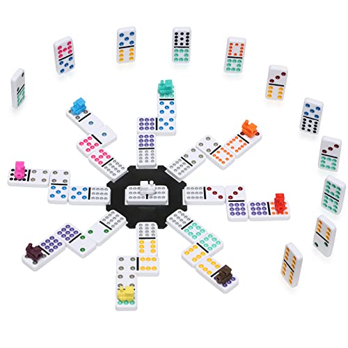 Uvcany Mexican Train Dominoes Set With Numbers & Rummy Cube Game With Case… #TOP4