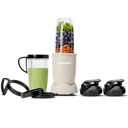 nutribullet Pro 900 Watt, batidora personal, batidora multifuncional, 900w potencia, vasos de 900ml y 700ml, Arena Mate, NB910MS