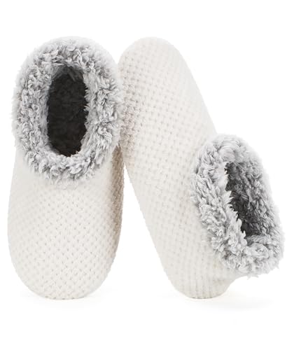 Image of The Metluks Womens Slippers Indoor Soft Sole Slipper Socks | Fuzzy sherpa lining, warm winter comfort, non slip grippers, flexible feel, washable, cozy home wear