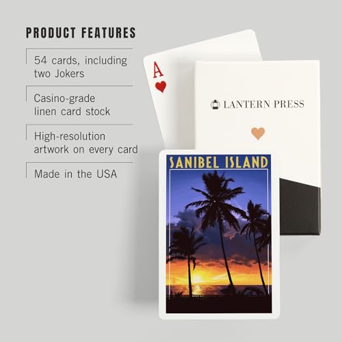 Baraja de póker Lantern Press Sanibel Island 52 cartas miniatura 3